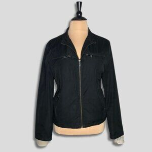 Kenneth Cole Reaction Moto Jacket Waterproof Zipper Front Pocket Black sz XL